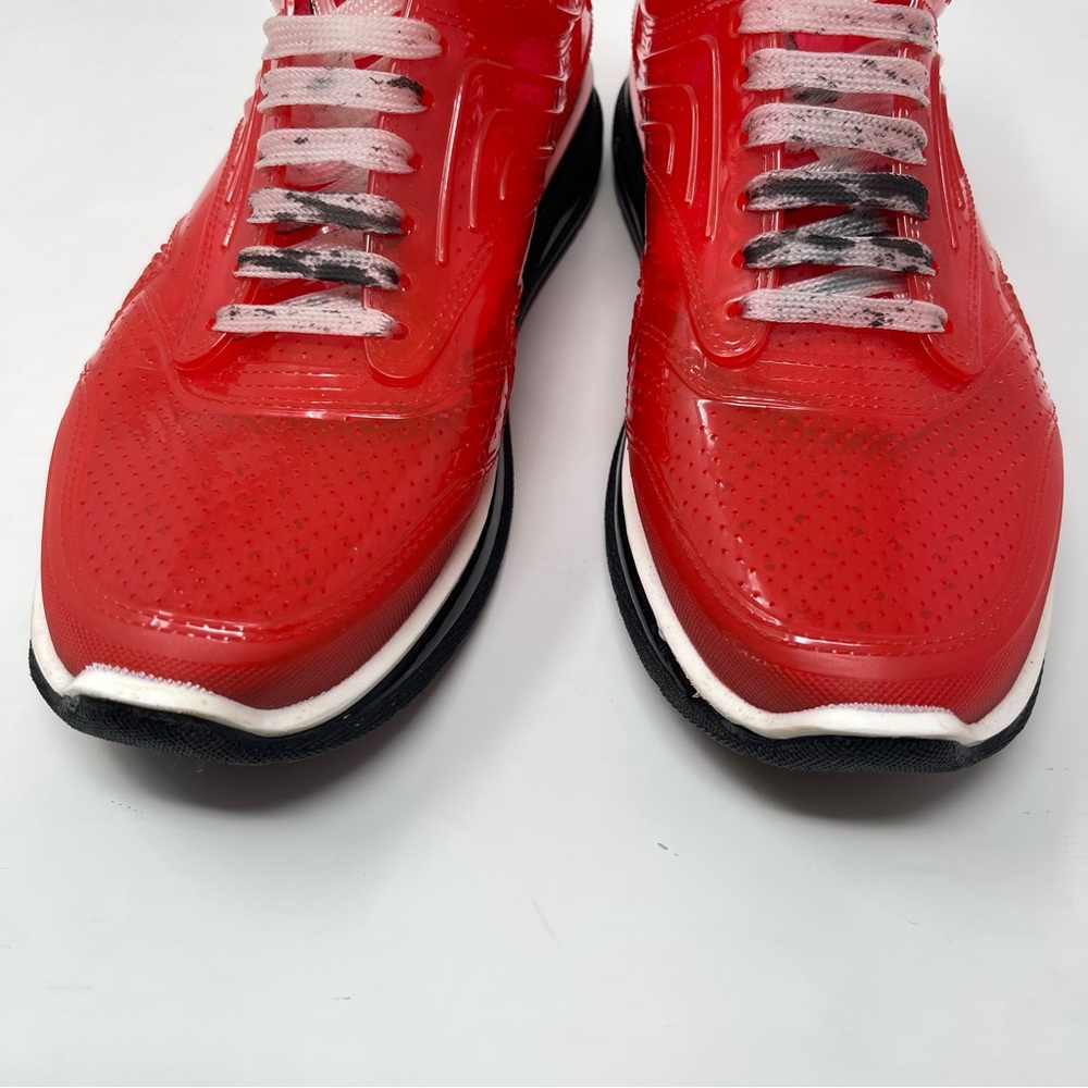 AIRDP by Ishu+ Transparent Red Designer Sneakers | Italian Fashion Tech Shoes‎ - Picture 10 of 16